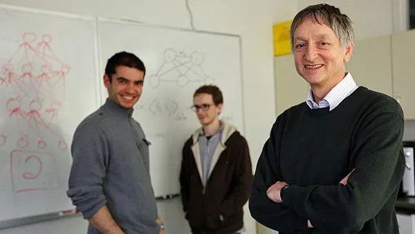 Ilya, Alex Krizhevsky, and Geoffrey Hinton in 2012