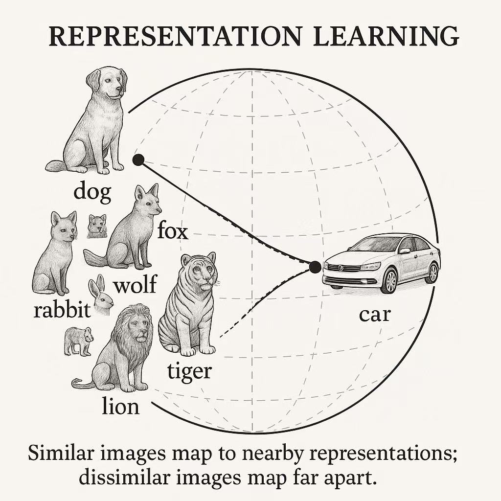 Spherical latent space